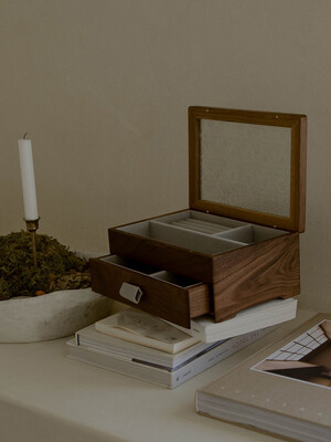 2단 무늬유리 보석함 #Pattern glass drawer jewelry box