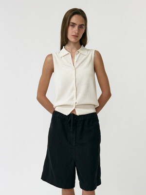 Lash Sleeveless Knit Top (Ivory)