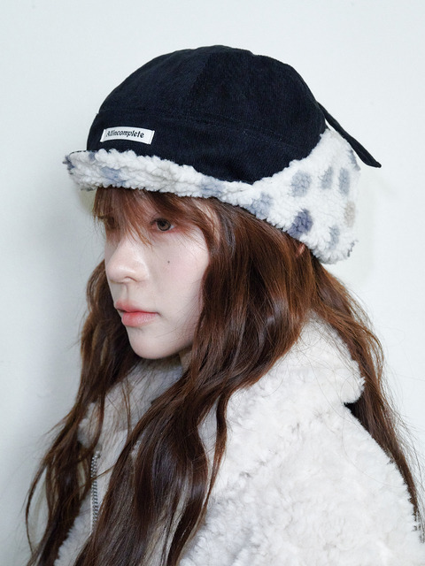 올인컴플리트 Corduroy Dot Dumble Flight Hat (2 Colors)