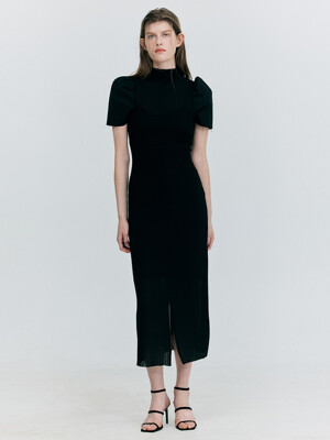 Curved Arm Dress_Black