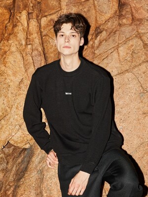 Soft Span Logo Sweatshirts_BLACK