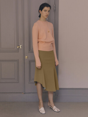 Ores Flare Skirt_Mustard Olive