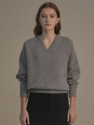 Pound alpaca sweater (Gray)