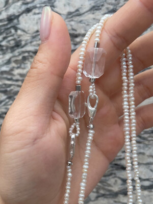 crystal boat necklace&bracelet