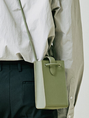 knot strap cross mini bag olive