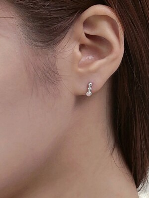 핑크오팔 버블 귀걸이Pink opal bubble earring