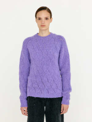 VARIEL Raglan Knit Pullover - Violet