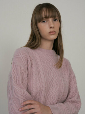 CABLE KNIT (PINK)