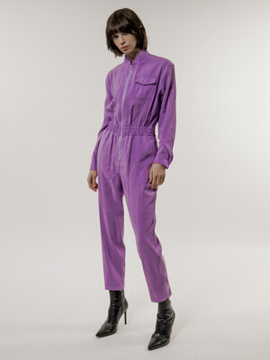 Zip-Front Tencel Jumpsuit[Purple(WOMAN)]_UTP-SJ05