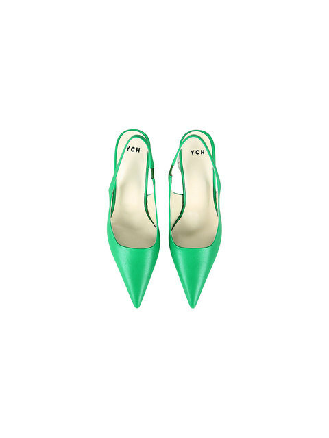 펌프스 - 와이씨에이치 (YCH) - YCH COLUMN SLING BACK PUMPS (GREEN)