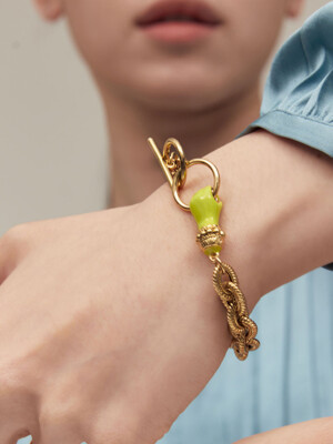 Grab Your Eye Chain Bracelet (Lime)