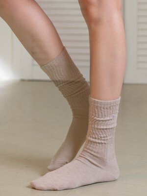 [no.085] natural beige socks