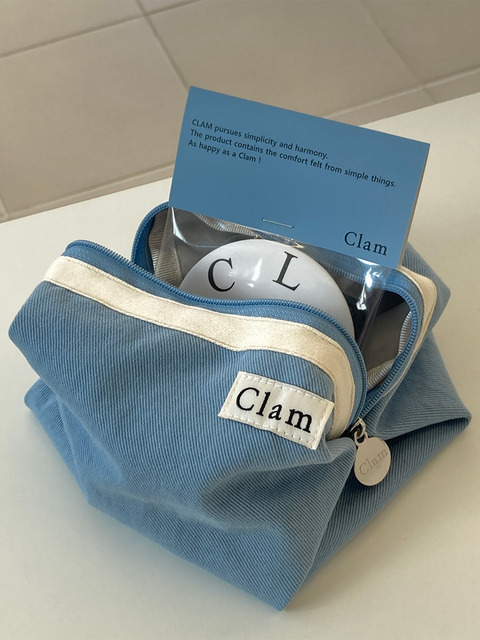 클러치 - 클램 (Clam) - Clam round pouch _ Lagy blue