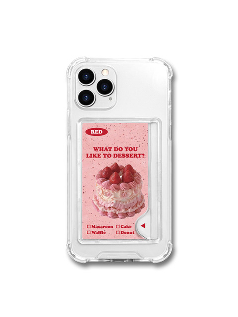 휴대폰/기기케이스 - 메타버스 (METAVERSE) - 메타버스 클리어카드 케이스 - 디저트 레드(Dessert Red)