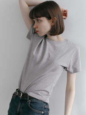 Basic T-shirts(Melange gray)