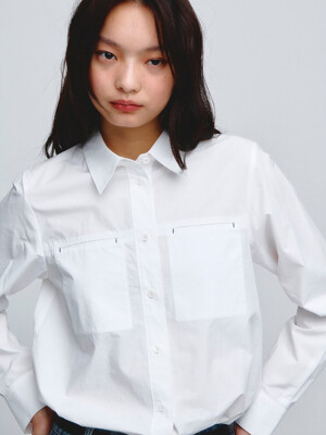 Essential Big Pocket Shirts  White (KE4260M041)