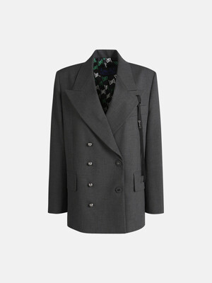 Fine Checkered Tailored Jacket_LFJAM24300GYD