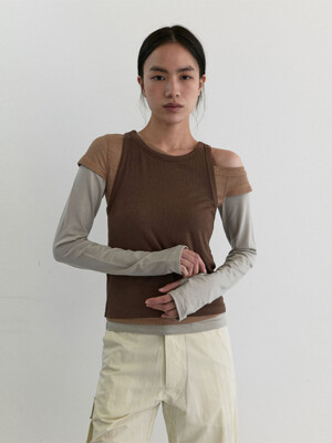 3 LAYERED TOP_BROWN