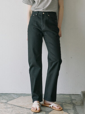 Harper Straight Denim Pants - Black