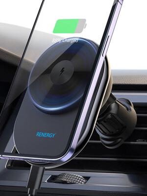 아라리 맥세이프 차량용 핸드폰 거치대 냉각쿨링 자석 고속 무선 충전거치대 충전기