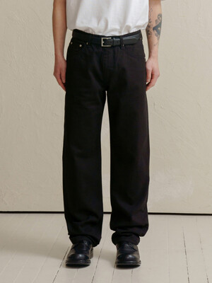 DEN06521 Black Cotton Regular Pants
