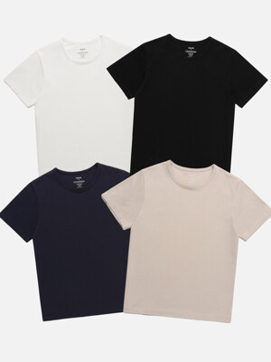 [2PACK] Silket Basic T-shity 베이직 실켓티 반팔 티셔츠_4colors