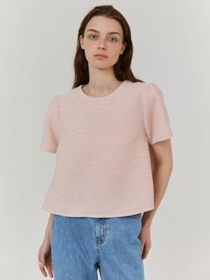 Tweed A line blouse (Pink)