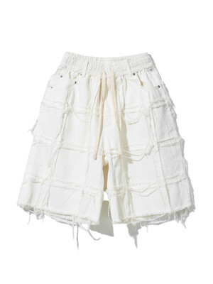 DEMOLISH GRID BERMUDA SHORTS_WH