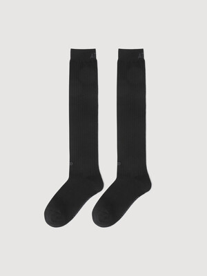 [Atelier] Metal Coloration Knee-socks (black)_LXLAW24810BKX