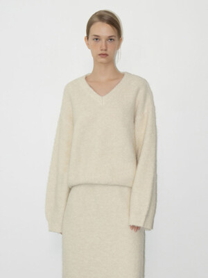 ALLEN BOUCLE SWEATER (IVORY)