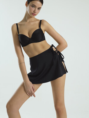 랩 스커트 커버업 (Black/Shorts)