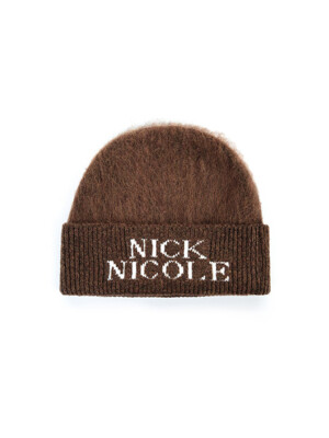 NICOLE MIXED JAQUARD BEANIE_BROWN