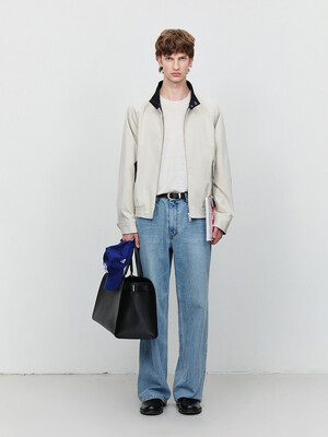 UNISEX MODERN HARRINGTON JACKET CREAM_M_UDJU5A111CR