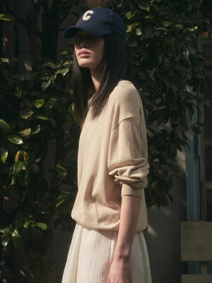 KONRAD V NECK KNIT_BEIGE
