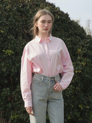 [단독]ALRU basic cotton shirt_pink