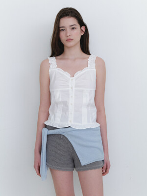 [단독]Ruffle Sleeveless Blouse_2Color