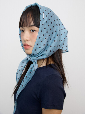 Dot pattern scarf_mint