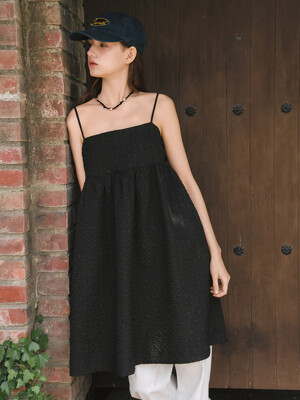 [단독] G Jacquard Sleeveless Midi Dress_Black