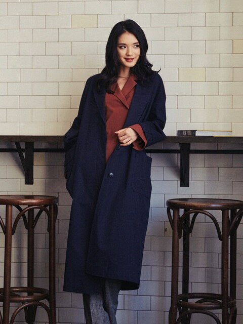 monts195 oversize trench navy coat (2color)