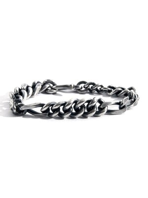 SILVER MIXED WILD LINKS CHAIN BRACELET