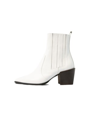 basic ankle boots ( white )