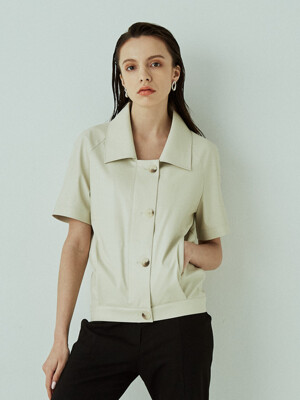 square leather blouson