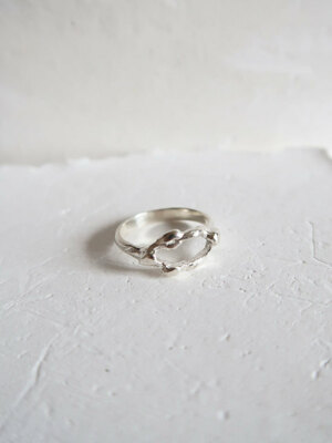 Curve leaf ring [silver]