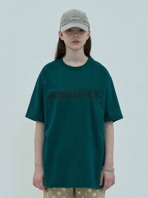 SCRATCH LOGO T SHIRT / GREEN