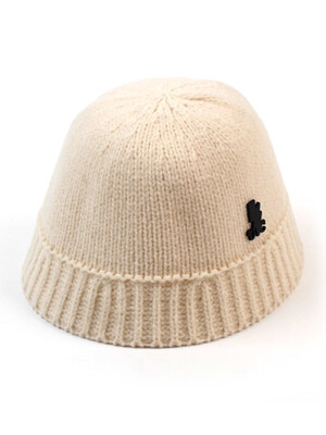 Basic Ivory Knit Bucket Hat 니트버킷햇