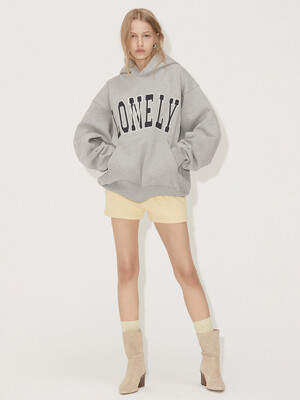 LONELY/LOVELY FLUFF HOODIE GRAY
