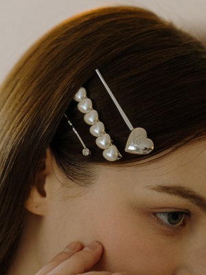 HA021 Love & Pearl hair pin set
