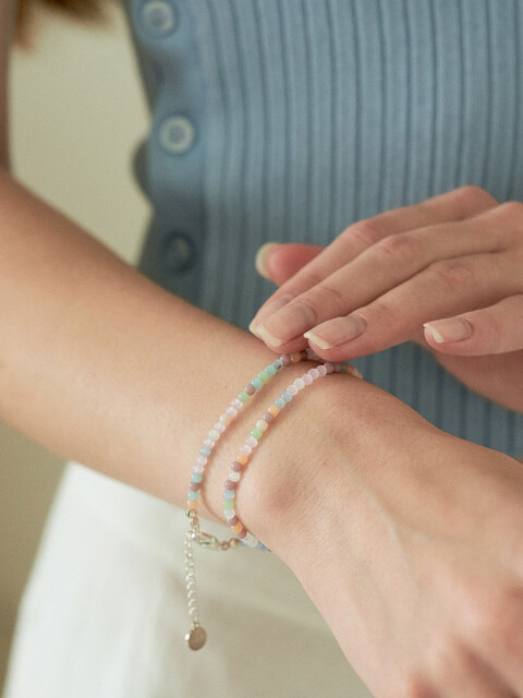 주얼리 - 꼬뜨와 (cotoit) - Cool Tone Beads Bracelet