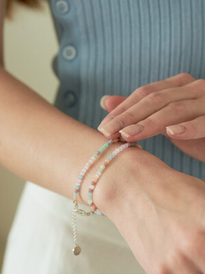Cool Tone Beads Bracelet