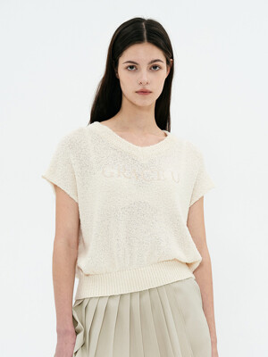 Poppy Knit Vest (Ivory)